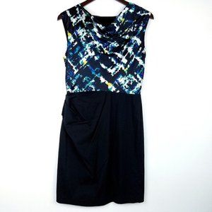 Sleeveless Sheath Dress Work Office Silky Abstract